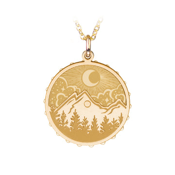 Nature's Journey Spinning Gold-Fill Necklace