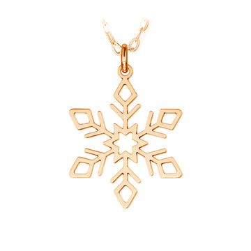 Snowflake Diamonds Gold-Fill Necklace