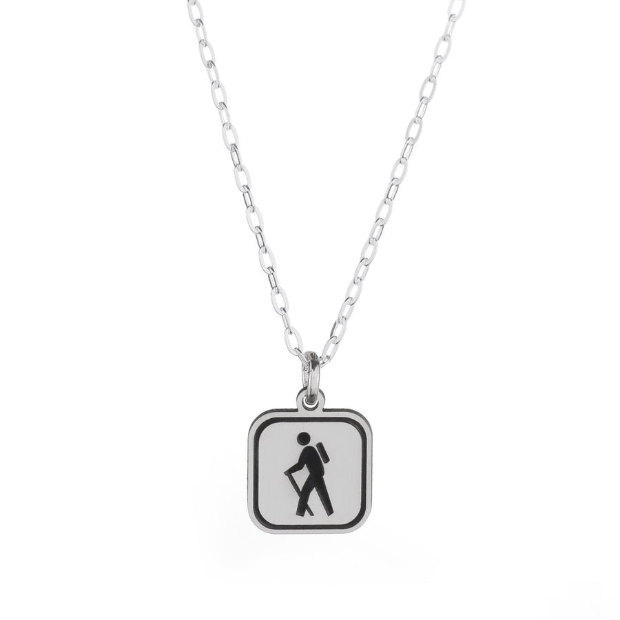 Hiking Mini Sign Necklace