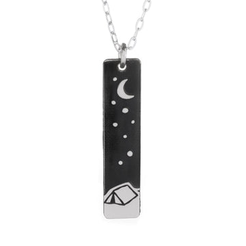 Happy Camper Skinny Bar Necklace