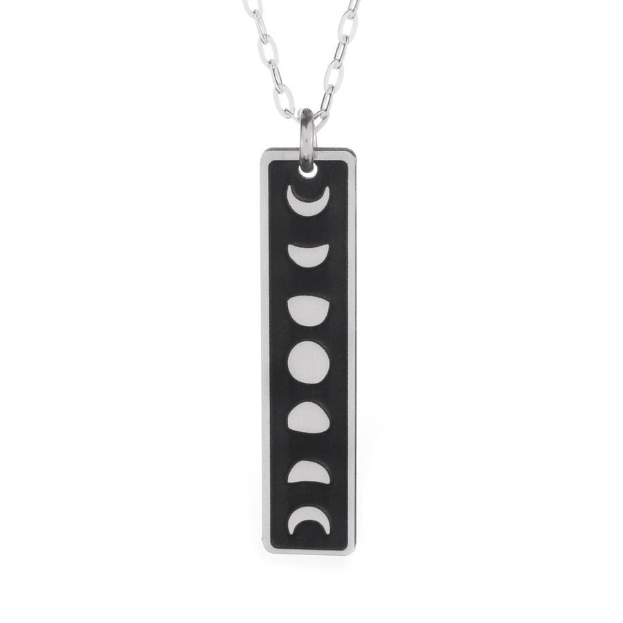 Moon Phases Skinny Bar Necklace