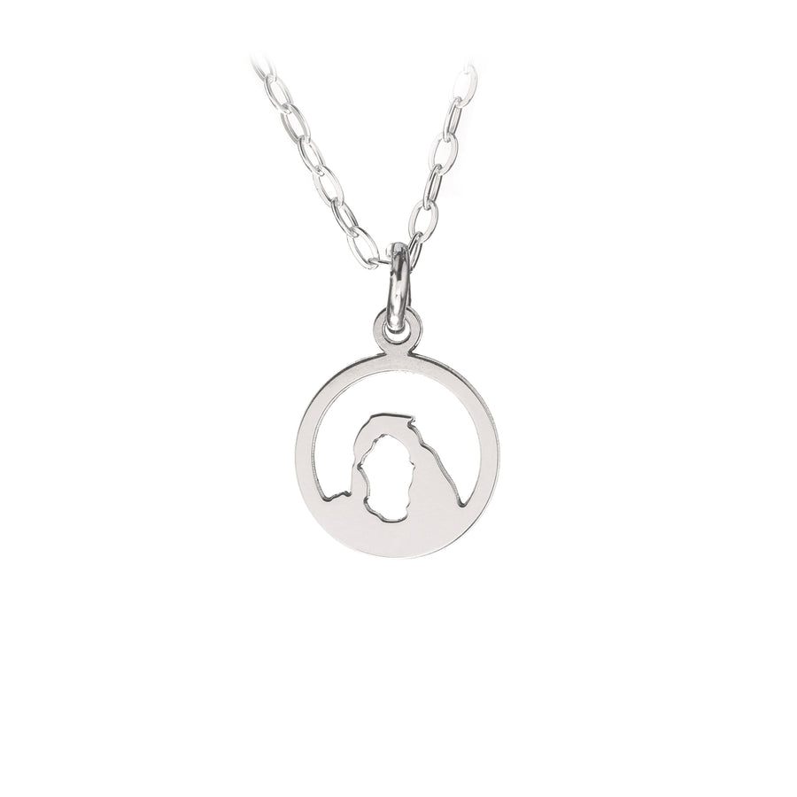 Delicate Arch Round Petite Necklace